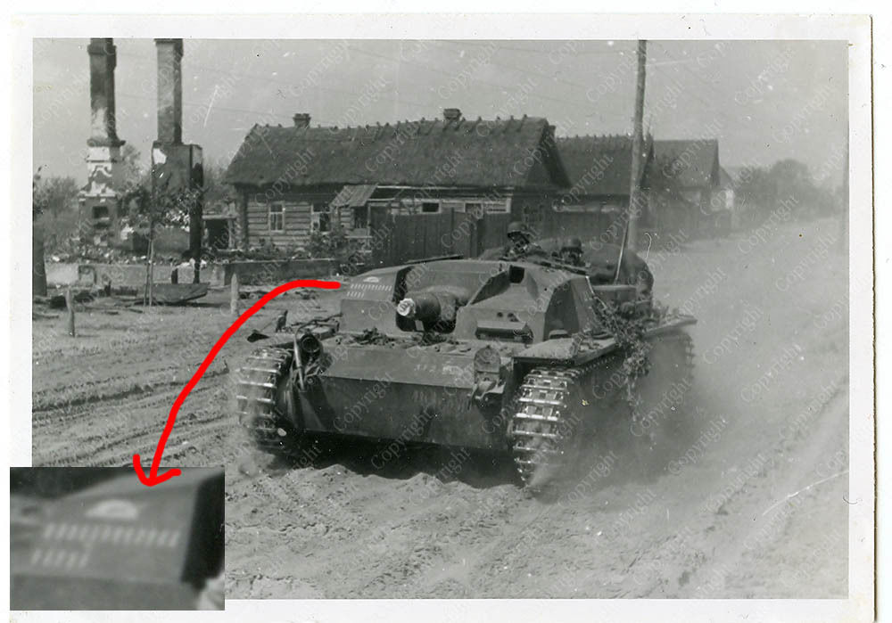Foto Sturmgeschütz - STUG - Panzer mit 17 Abschu
