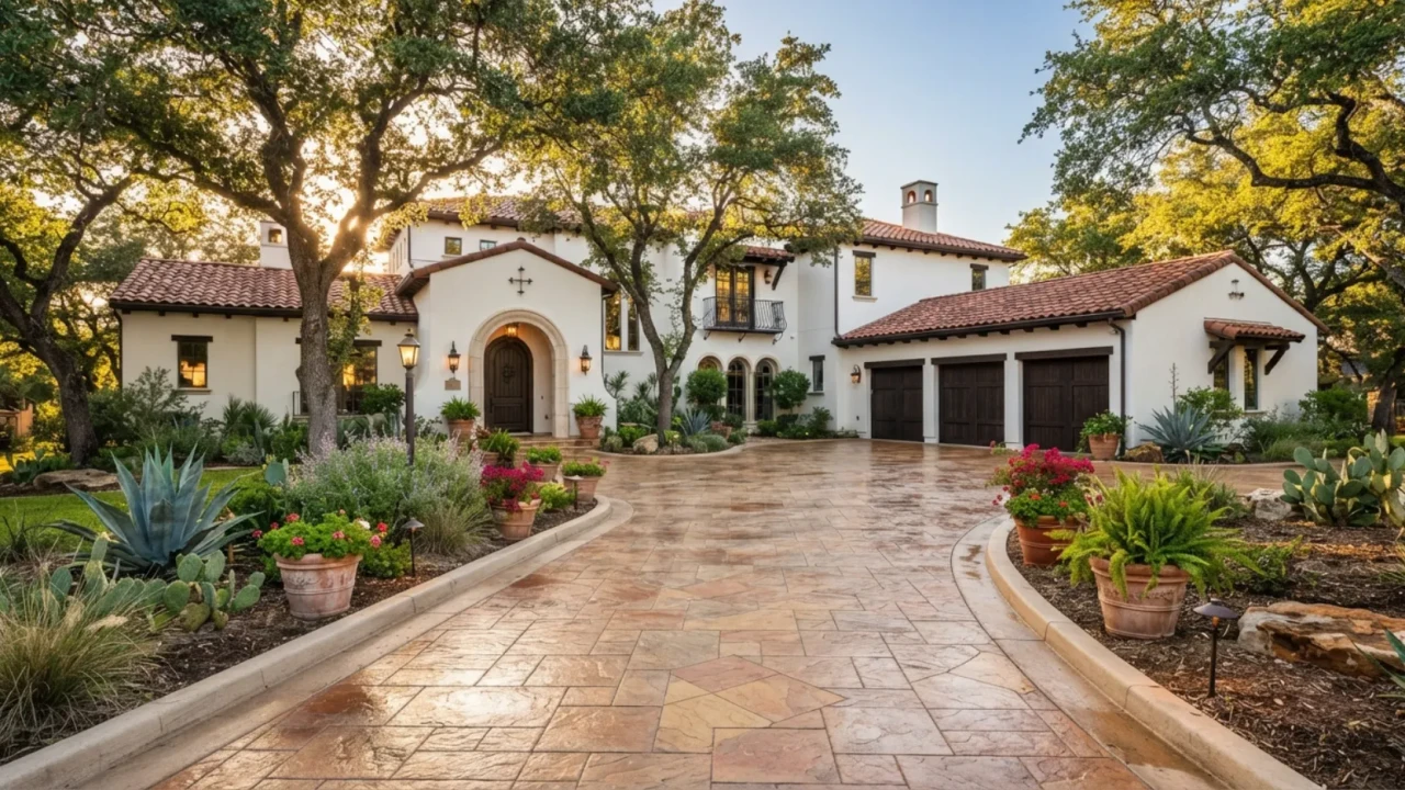 Concrete driveway curb appeal resale value San Antonio home