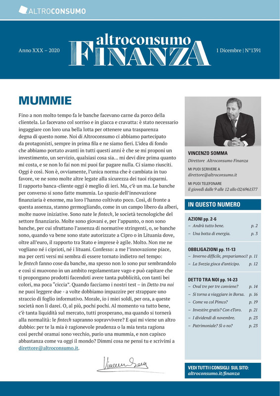 Altroconsumo Finanza N.1391 - 01 Dicembre 2020