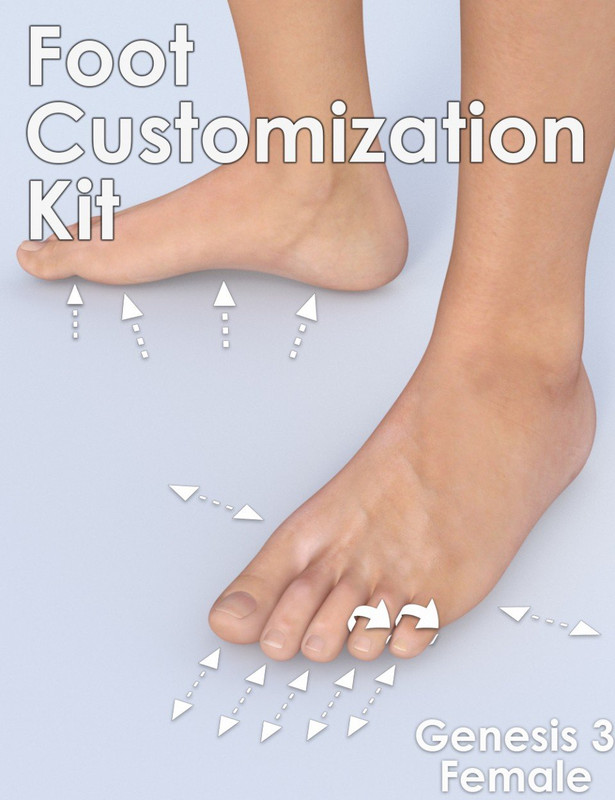 Foot Customization Kit for Genesis 3 Female Foot Customization Kit for Genesis 3 Female