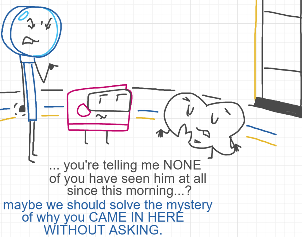 A panel from The Prime Number Few, episode eight of the Board Boards object show by Furretwalk/WalkingFurret.