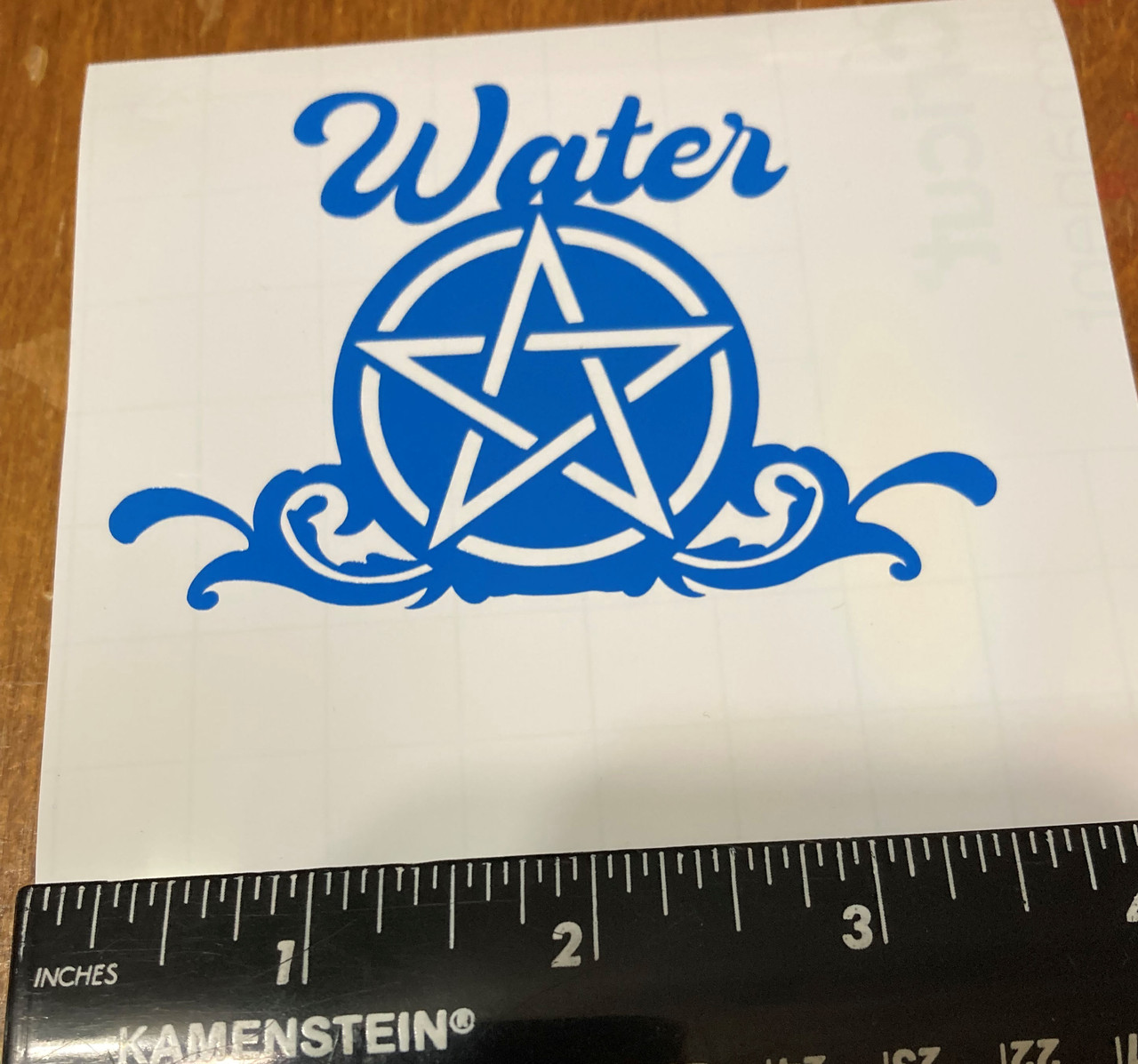 handmade water elemental decal