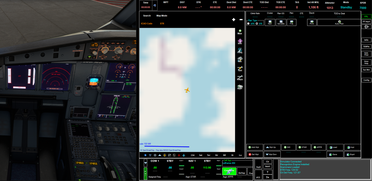 2023-01-08 17_37_19-Pilot2ATC® 2021 v. 2.6.4.1_x64      Navigraph - AIRAC cycle_ 1801