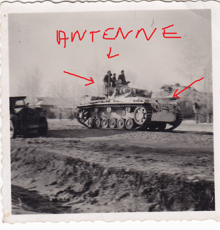 Panzer III mit weißer Winter-Tarnung gekalkt Füh