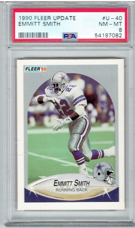 1990 Fleer Update Emmitt Smith PSA 8