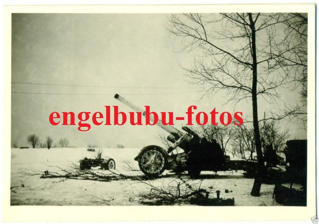 21cm-MÖRSER - GESCHÜTZ-STELLUNG - WINTER-TARNUNG - Ostfront