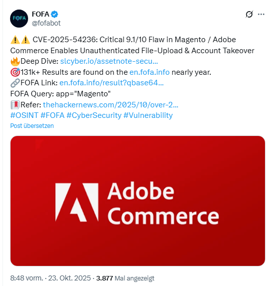 Adobe Ecommerce-Schwachstelle