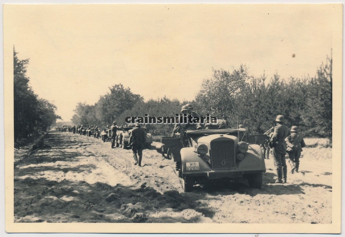 Orig. Foto Vormarsch Einheits-PKW Horch 901 Kübe