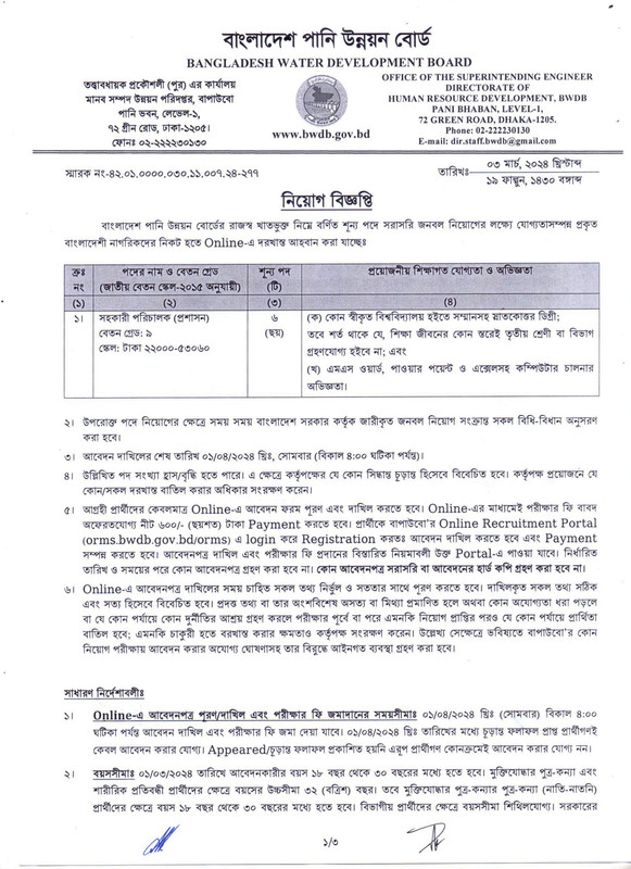 BWDB-AD-Job-Circular-2024-PDF-1