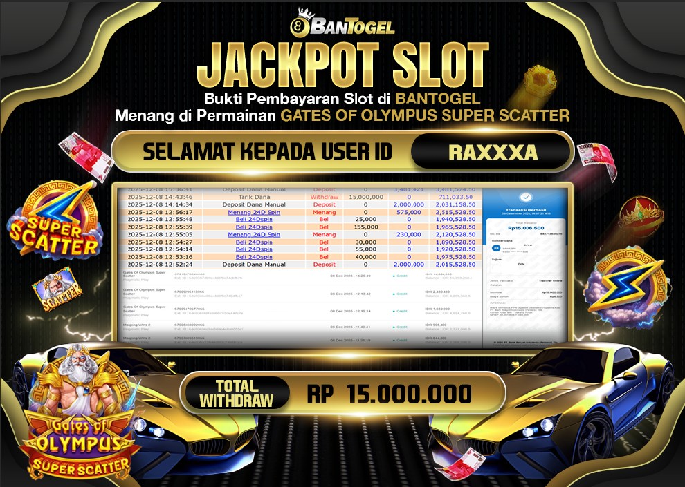 BUKTI JACKPOT LUNAS BANTOGEL