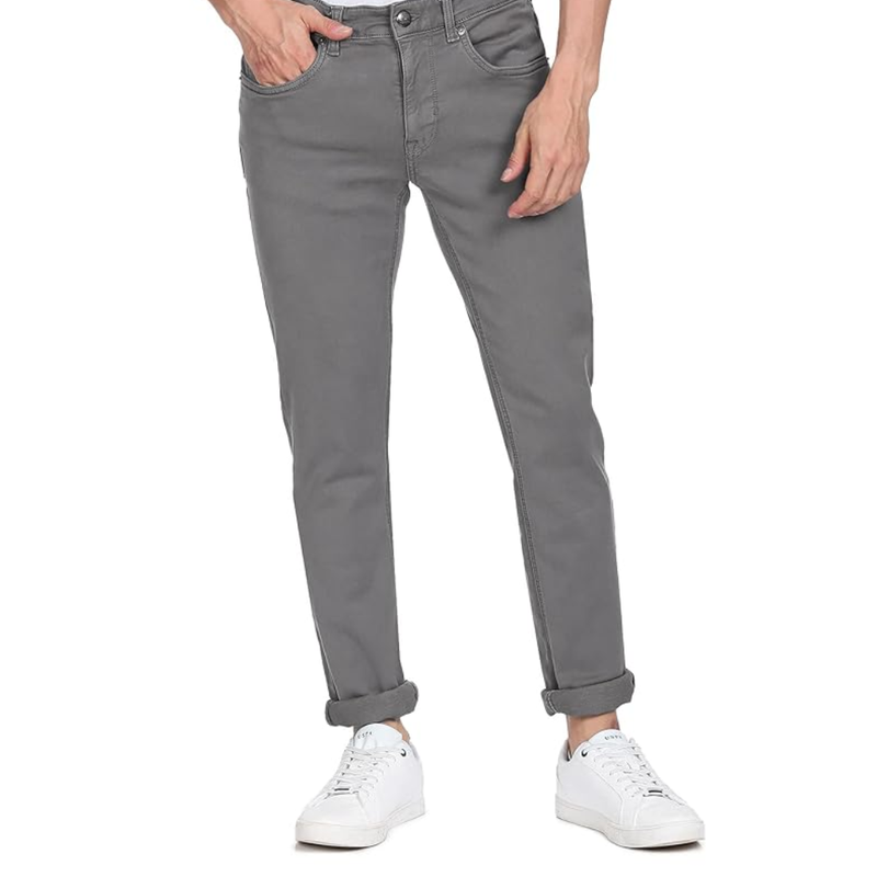 USPA Men’s Mid Rise Slim Fit Casual Cotton Jeans