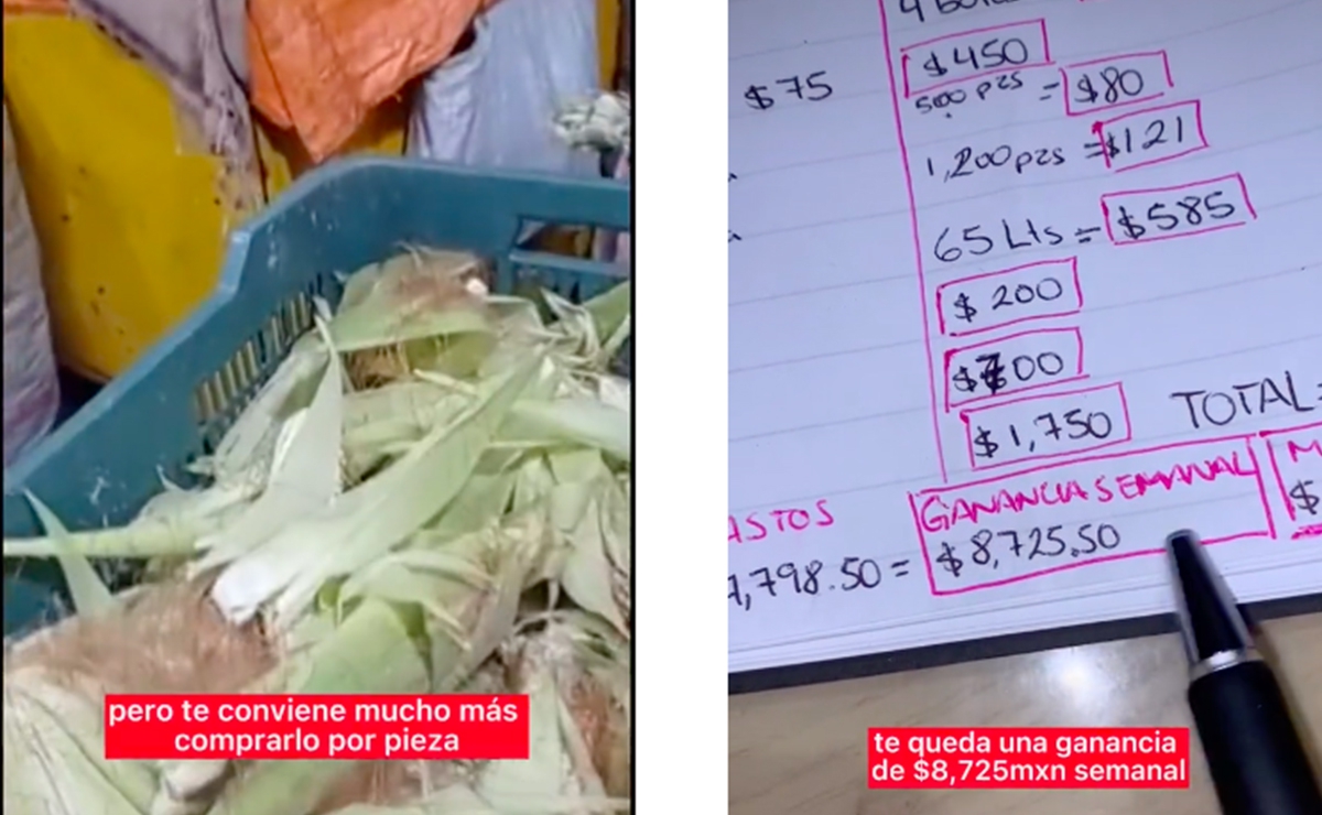 Revelan lo que gana un vendedor de elotes al mes; la respuesta causó revuelo