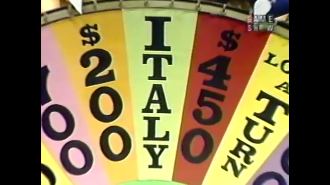 S6 E1157 1989 06 01 (Shari Gordon Clara) R2 Wheel PRIZE ITALY S6