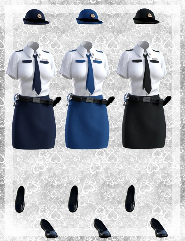 dforce police uniform for genesis 8 females 00 main daz3d