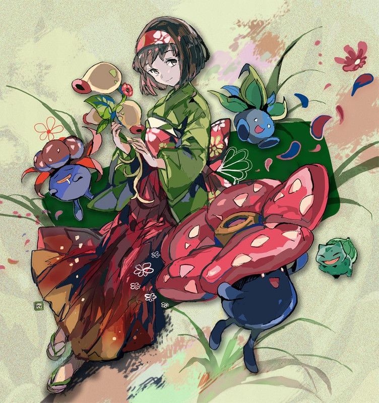 bulbasaur-erika-oddish-vileplume-bellspr