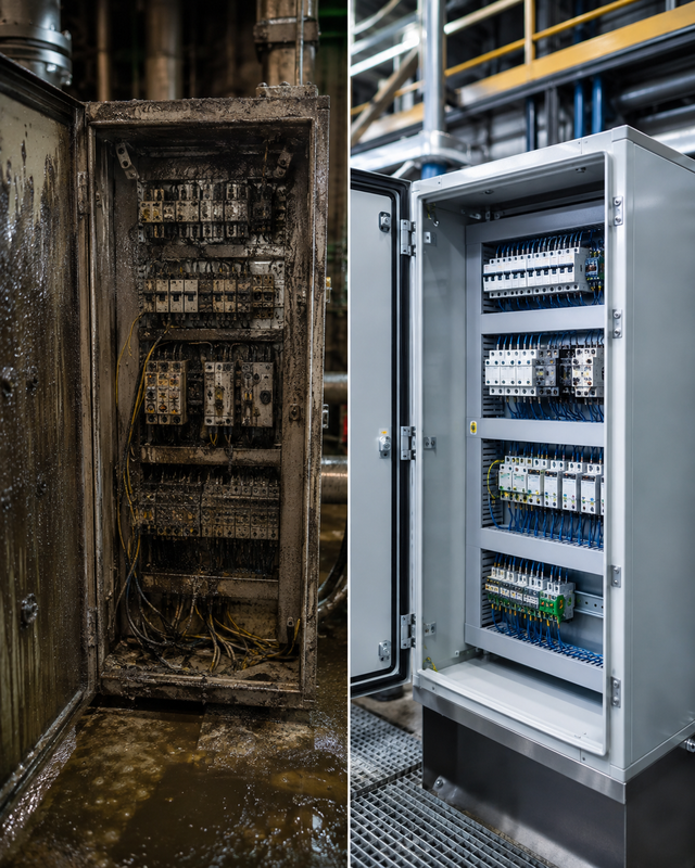 Avaliação técnica de painel elétrico em aplicação industrial crítica