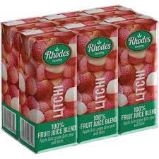 Rhodes Litchi Juice 6 x 200ml