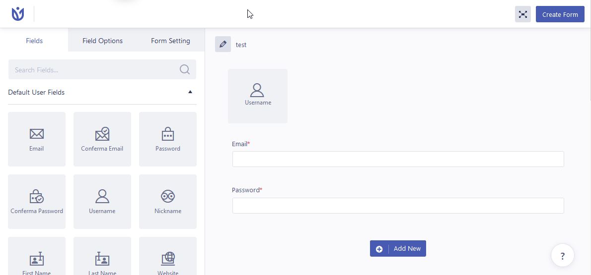 User Registration
