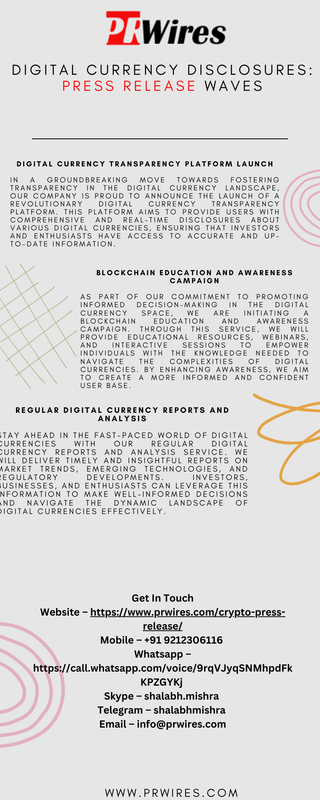 Digital Currency Disclosures Press Release Waves