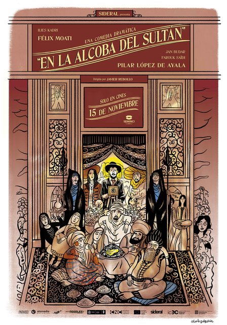 PÓSTER DE LA PELÍCULA “LA ALCOBA DEL SULTÁN”, EL REGRESO DE PILAR LÓPEZ DE AYALA AL CINE