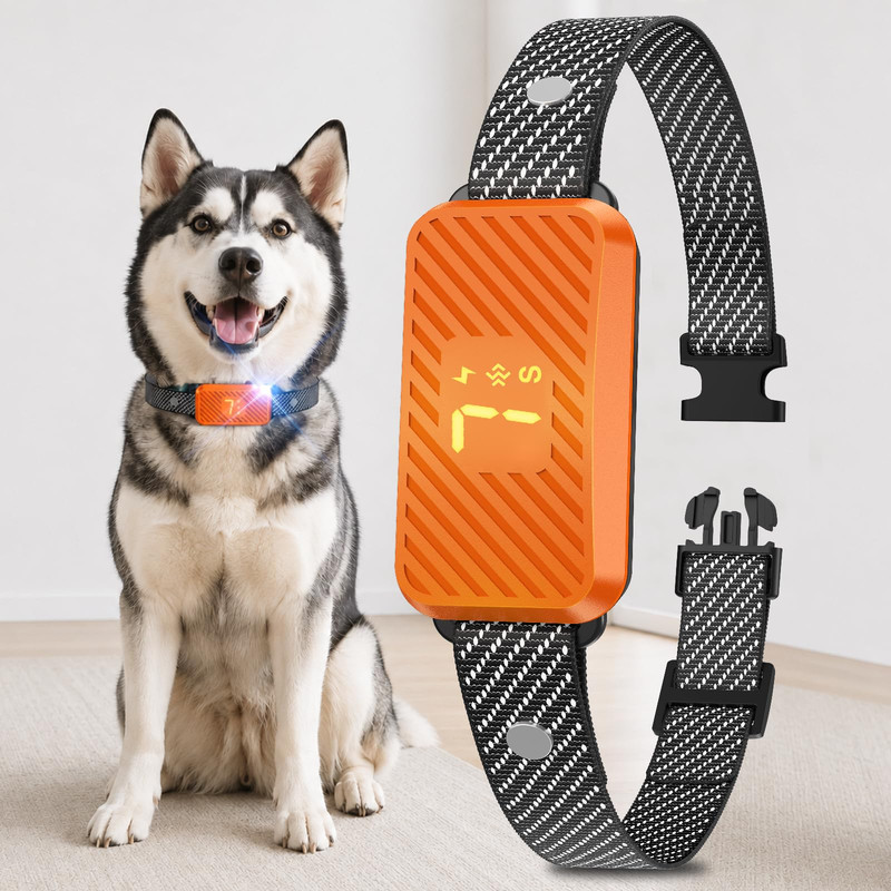 Smart Bark Collar Waterproof Neon Orange
