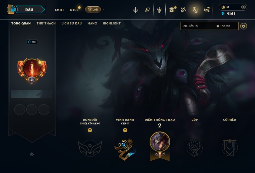 Acc LMHT # - Không Khung