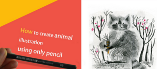How to make animal illustration using only pencil
