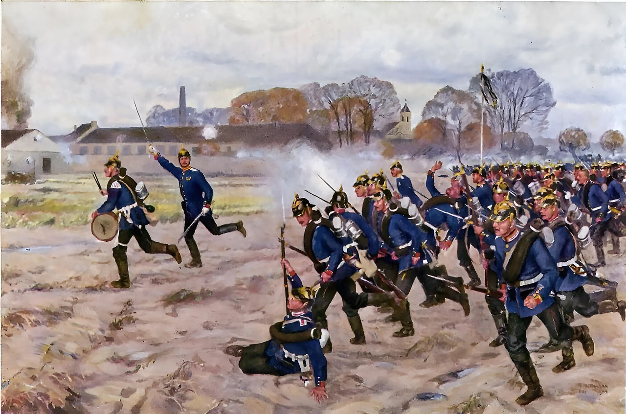 Franco prusiana Le Bourget el regimiento de granaderos de la Guardia (Alejandro) el 30 de octubre de