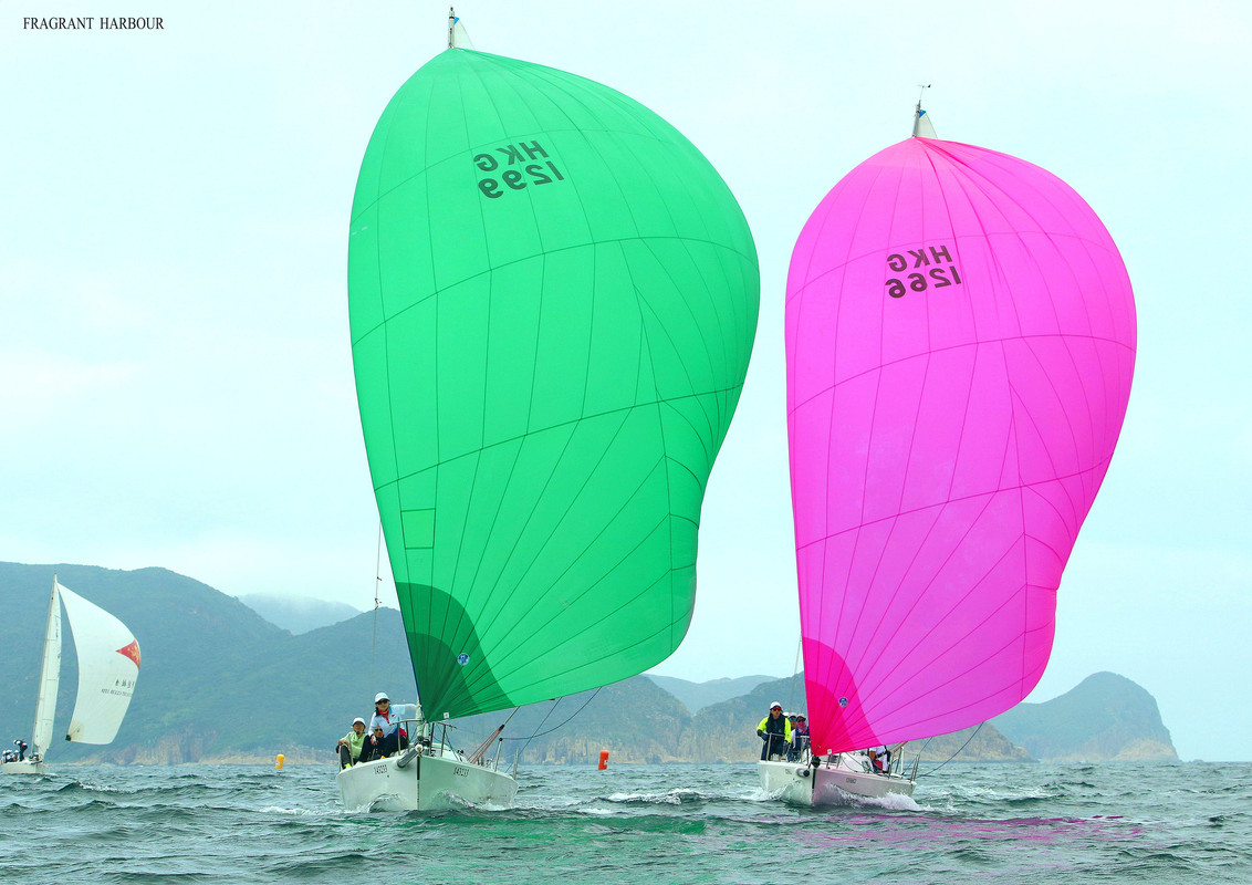 Grey skies but colourful sails (Women's Sailing Festival 2024)