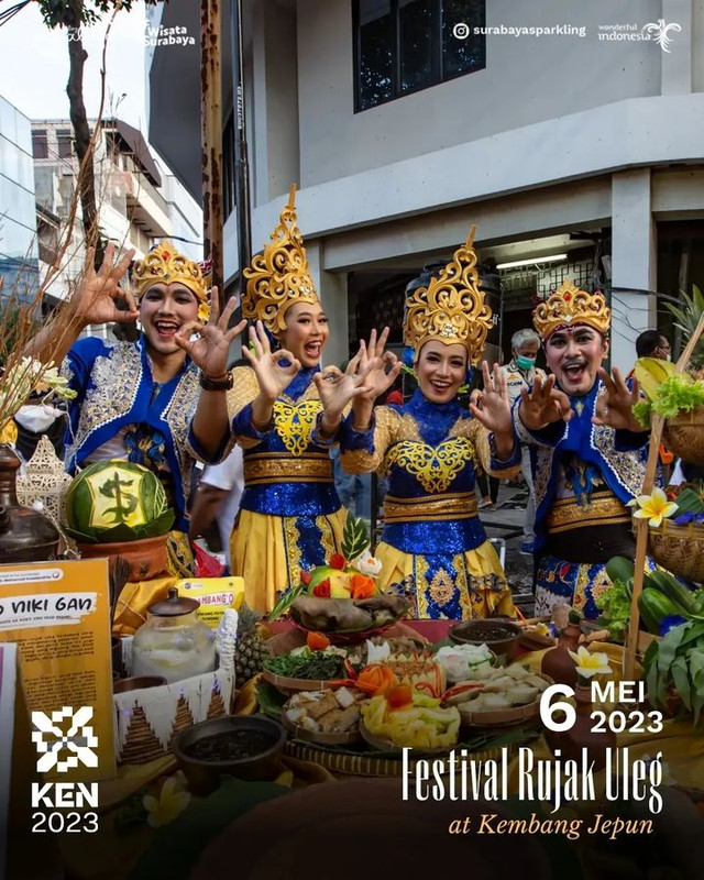 Festival Rujak Ulek, satu di antara event meriah dalam daftar kelender event Surabaya edisi Mei 2023.