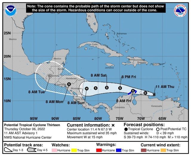 Potencial tormenta tropical dejará lluvias fuertes en Centroamérica