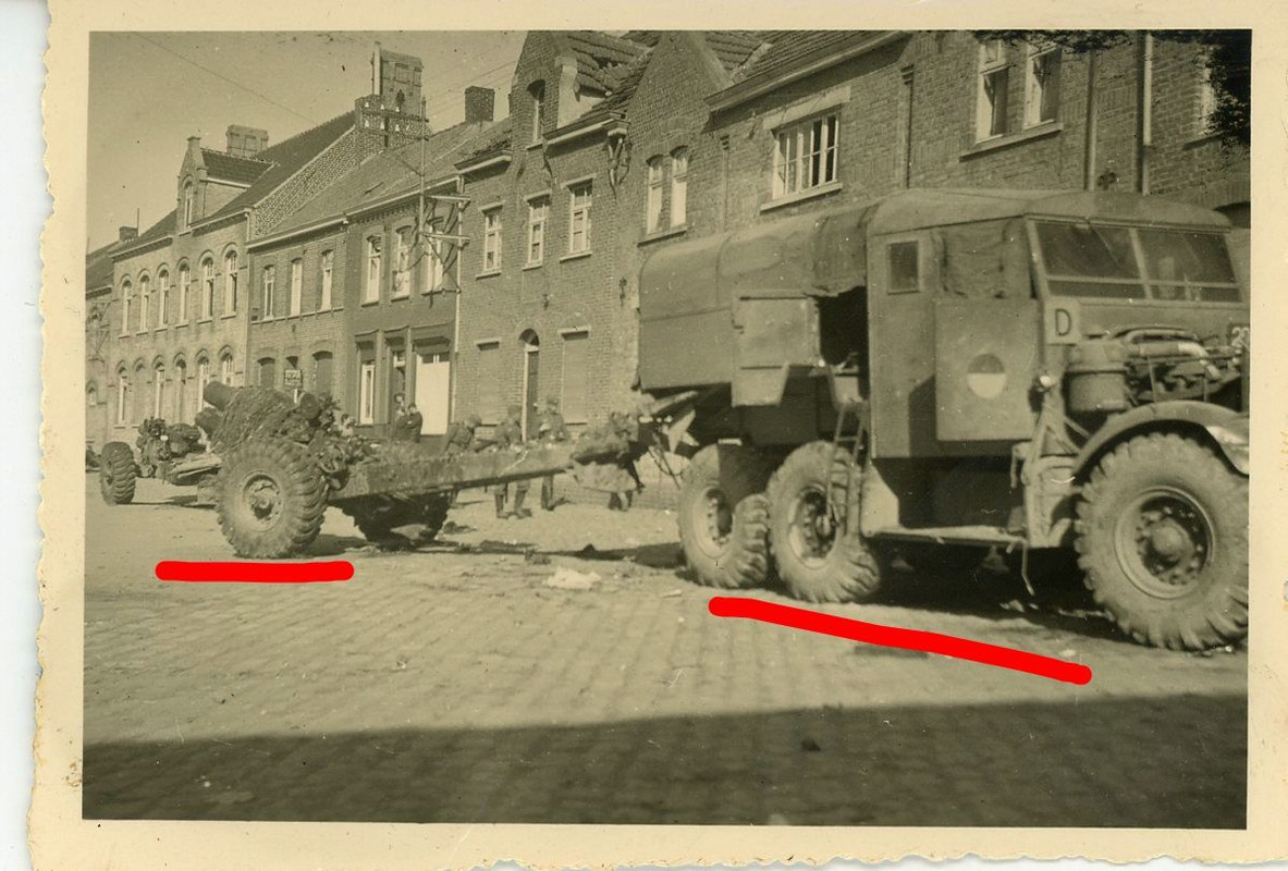 Frankreich Beute Artillerie Geschütz British Fot