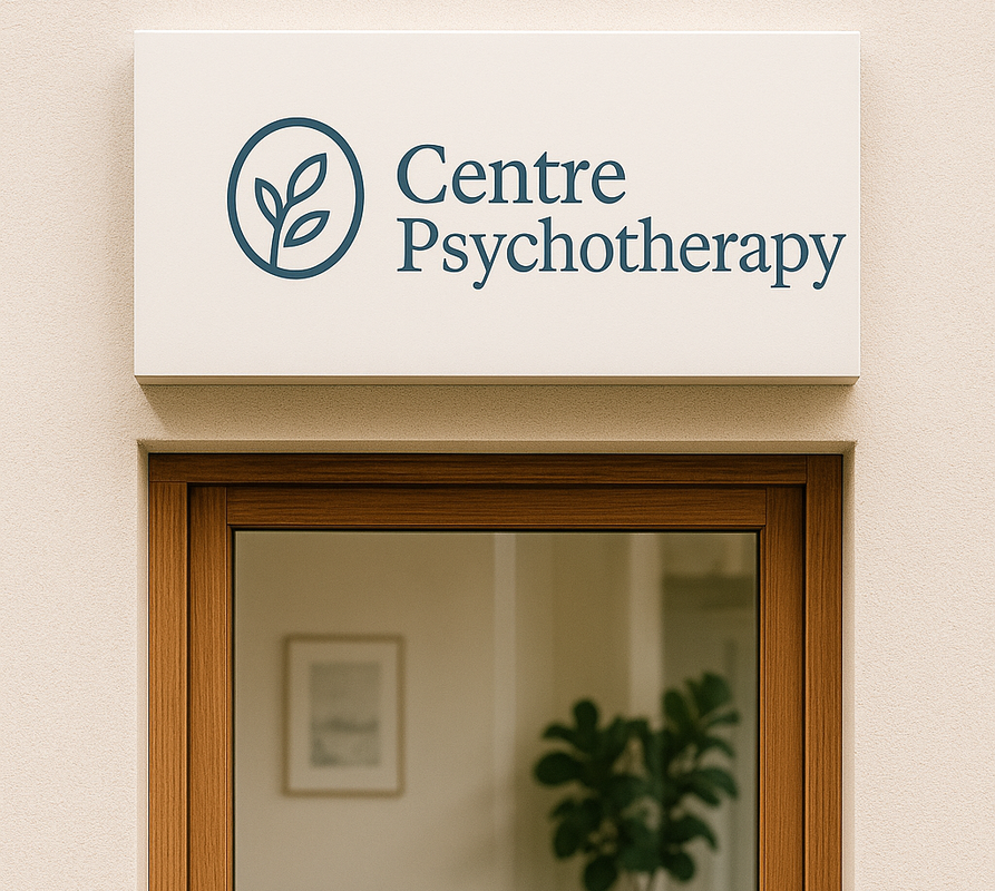 Calm and professional therapy office space