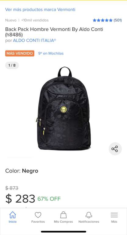 Mercado Libre: Back Pack Hombre Vermonti By Aldo Conti 
