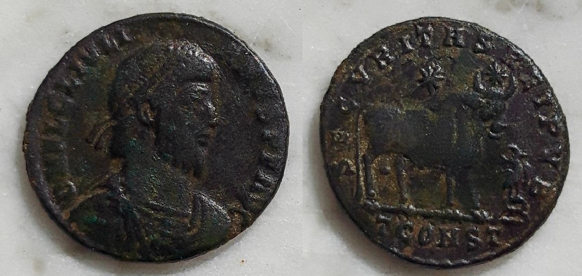 Denominación de monedas en la antigua Roma: El Bajo Imperio. Juliano_ii_toro