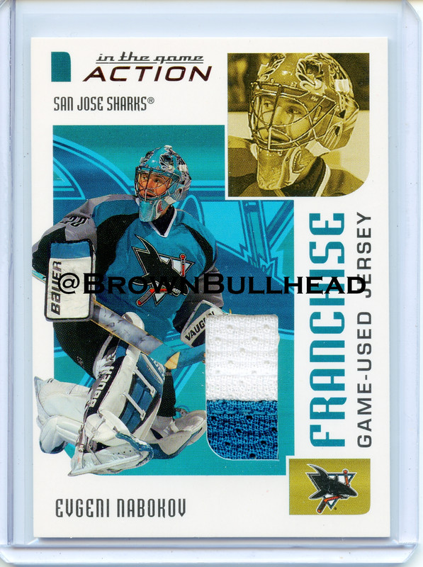 2003-04 ITG Action Jerseys #M-266 [Evgeni Nabokov] [San Jose Sharks] [Franchise] [~100] [swatch=whit