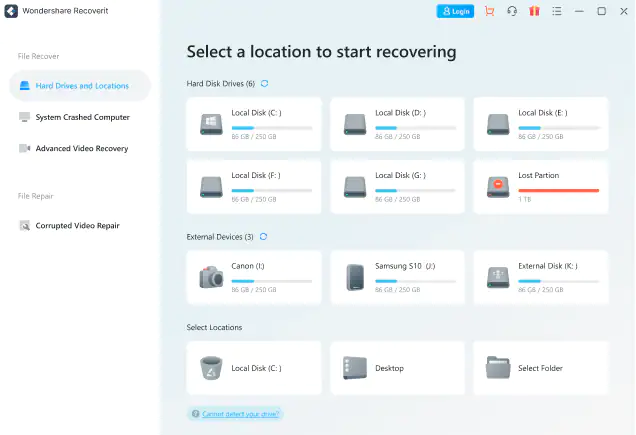 Wondershare Recoverit 11.0.0.13 Recupera archivos borrados 3