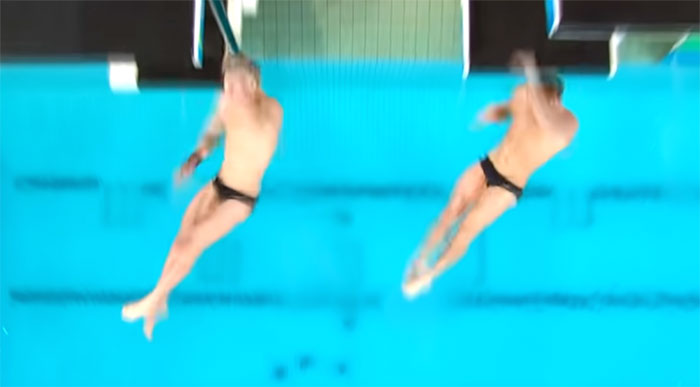 Synchronized diving