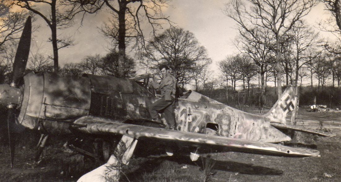 Fw190A-3, WNr. 130513, St.Kz. DF GM found abandoned and damaged at Gosselies, Belgium in 1944