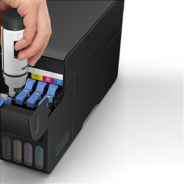 Multifuncional Epson L3250 com design compacto e tanques frontais