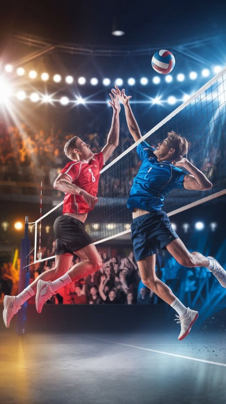 Dynamic Volleyball Match Action Poster