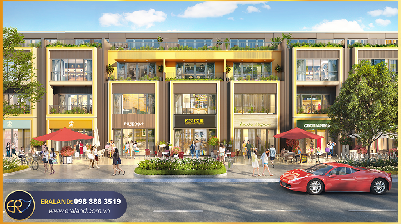 Phối cảnh Shophouse dự án Gem Sky world quy mô 92 ha