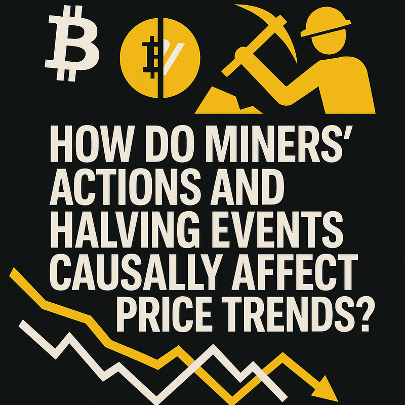 How do miners’ actions and halving events causally affect price trends