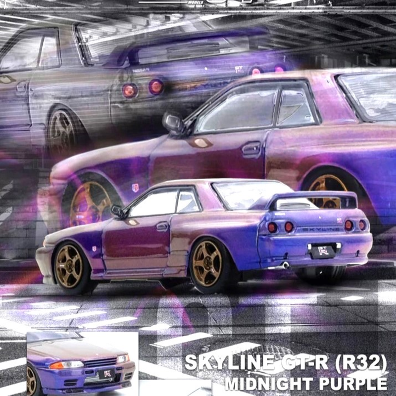 INNO64 Nissan Skyline GT-R R32 Midnight Purple Australia Edition 1