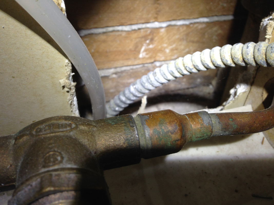 Sweating 3/8 OD soft copper to 1/2 drop ear 90