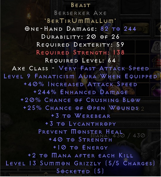 Beast Zerk Axe Topic d2jsp