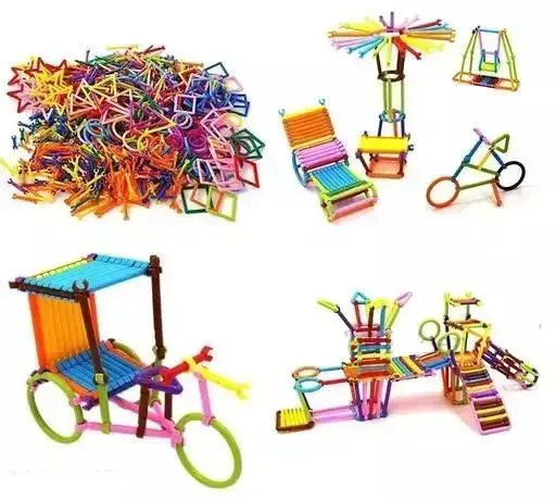 DIY 72+ Smart Stick Building Blocks with Different Shape Game Set for 3-8 Years Old Kids for Creative Learning - Multicolor  Color 1 (T116)