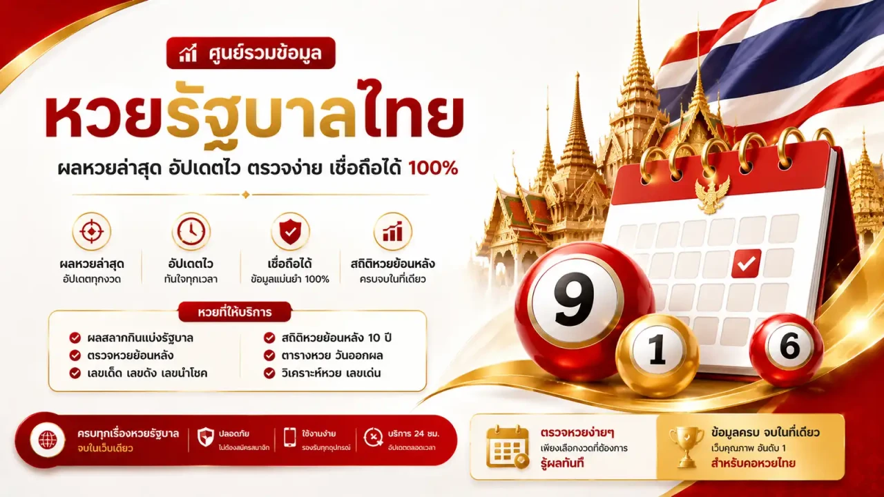 ภาพประกอบข้อมูลสลากกินแบ่งรัฐบาลไทยและการตรวจสอบข้อมูล
