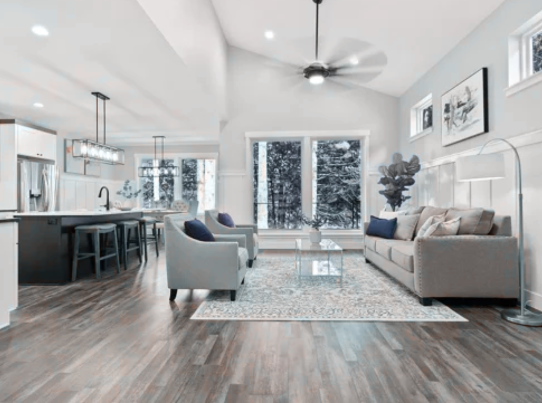 Commercial grade flooring in office space