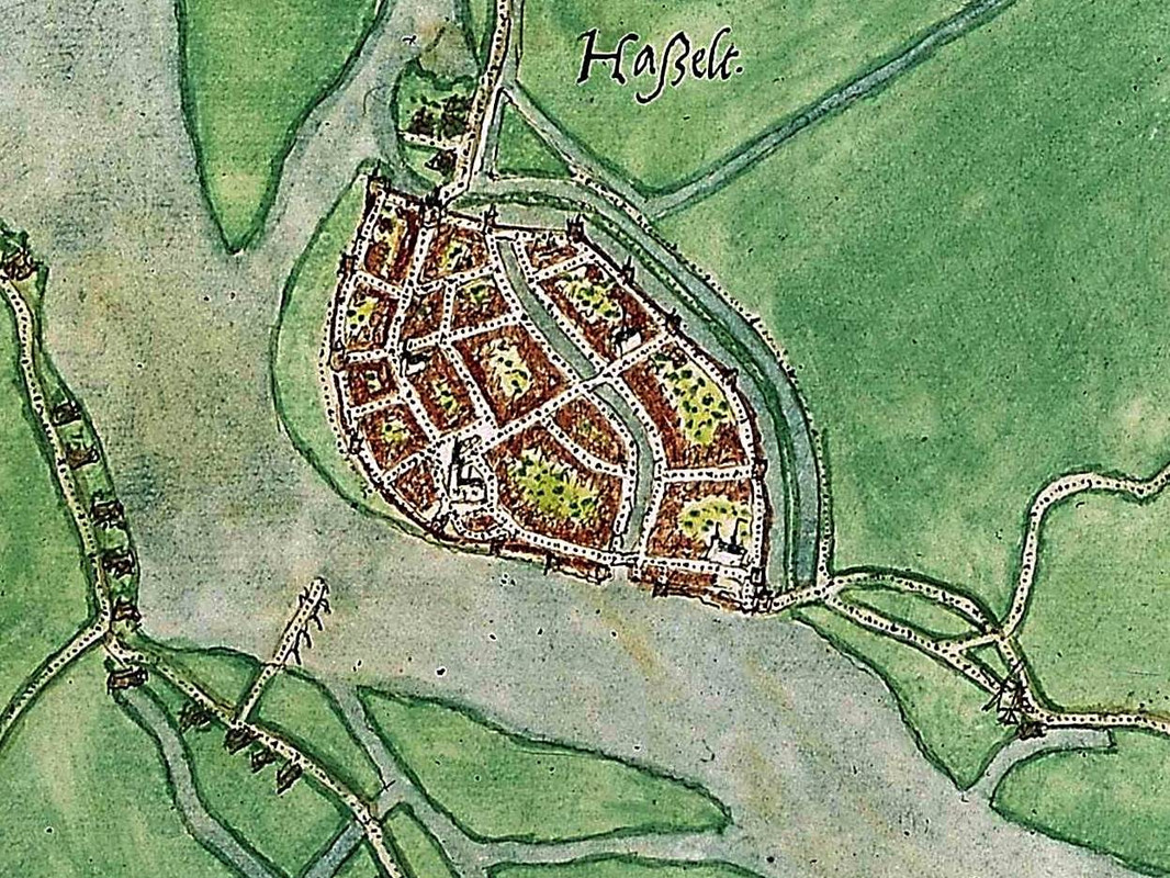 Plattegrond Hasselt - Jacob van Deventer (1560)